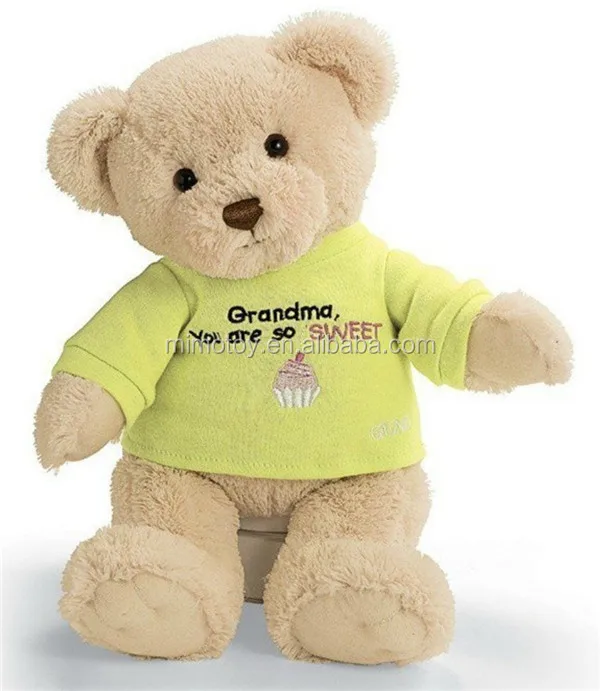 Adopted By ALEX Cuddly Dog Teddy Bear Wearing a Printed Named T-Shirt ALEX-TB2 