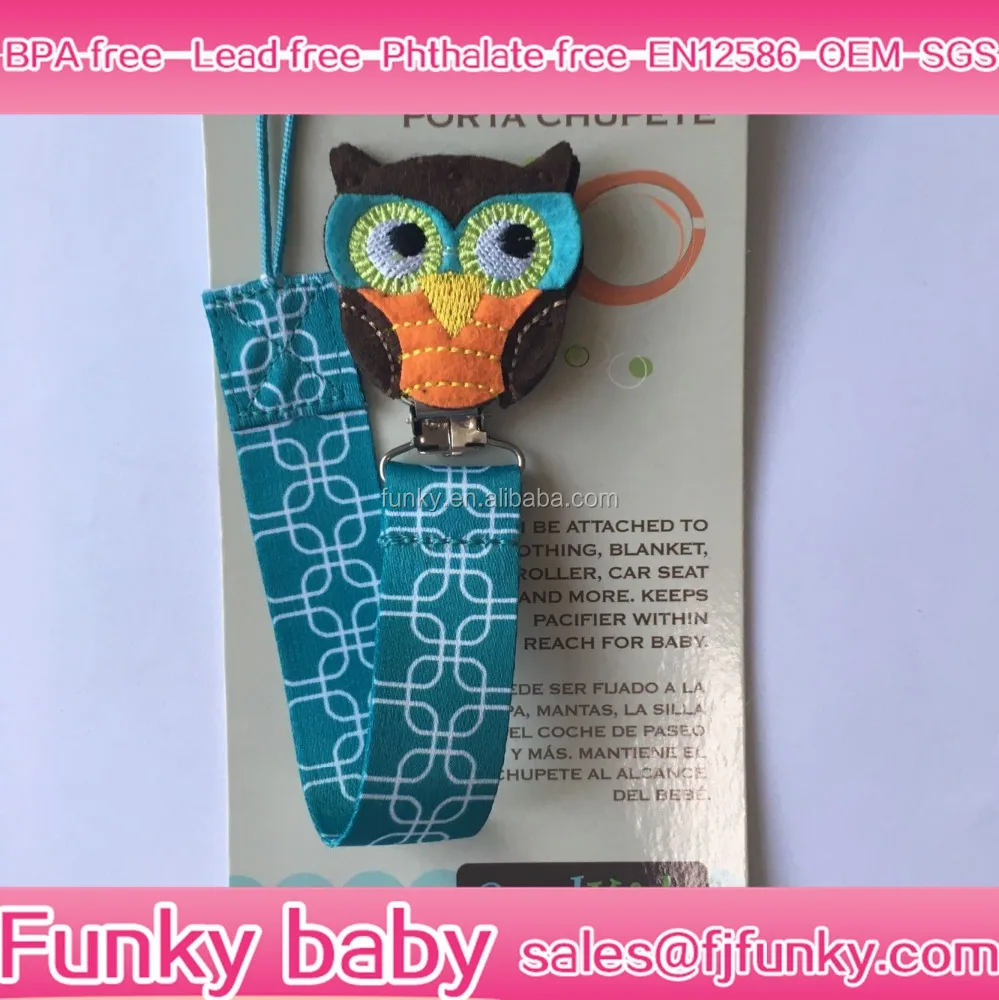 
baby Stainless Steel pacifier holder owl 