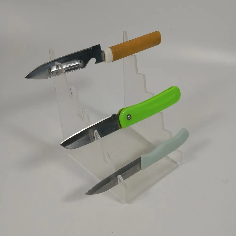 Hot Selling Clear Acrylic Knife Display Stand Plastic Knife Holder
