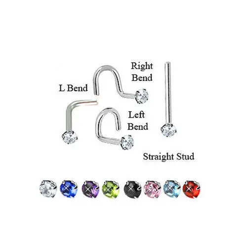 

Zircon Jewelled F136 Titanium Straight Nose Ring