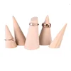 sharp corner wooden diamond ring display cones