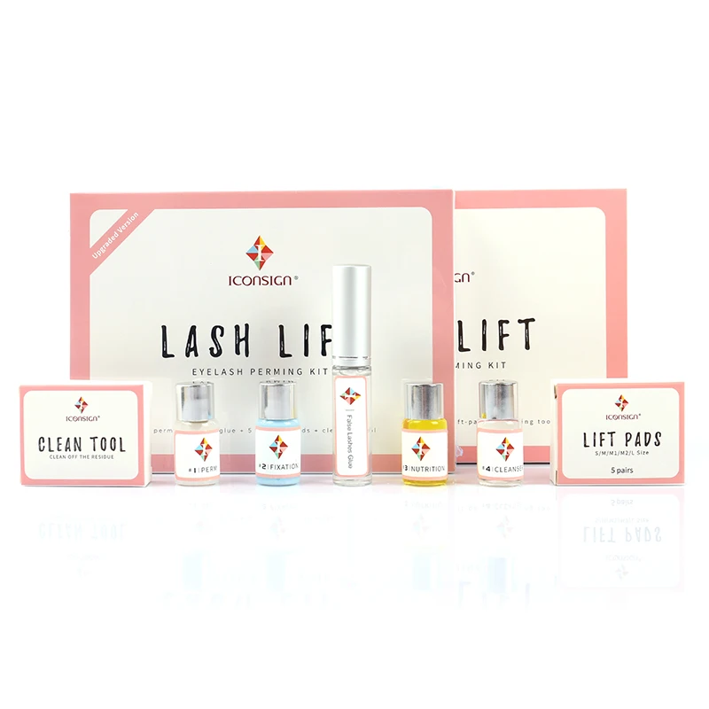 

Iconsign lash lift kits eyelash curler perming kits with OEM Service, Pink