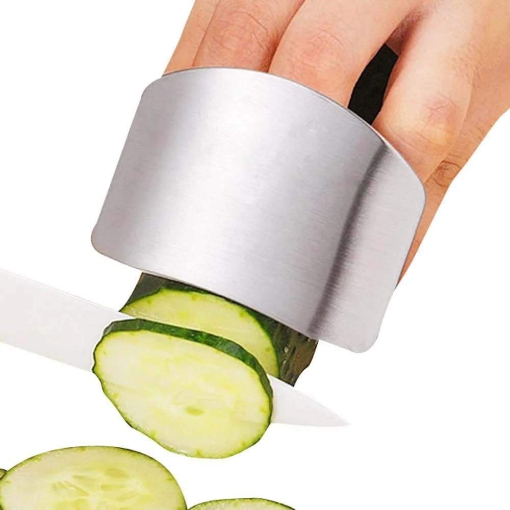 

Kitchen Protect Tool Finger Cover Stainless Steel Chop Safe Finger Guard for Slicing & Cutting, N/a