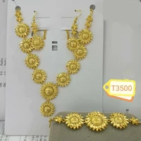 

xuping wedding accessories 23ct gold jewellery set