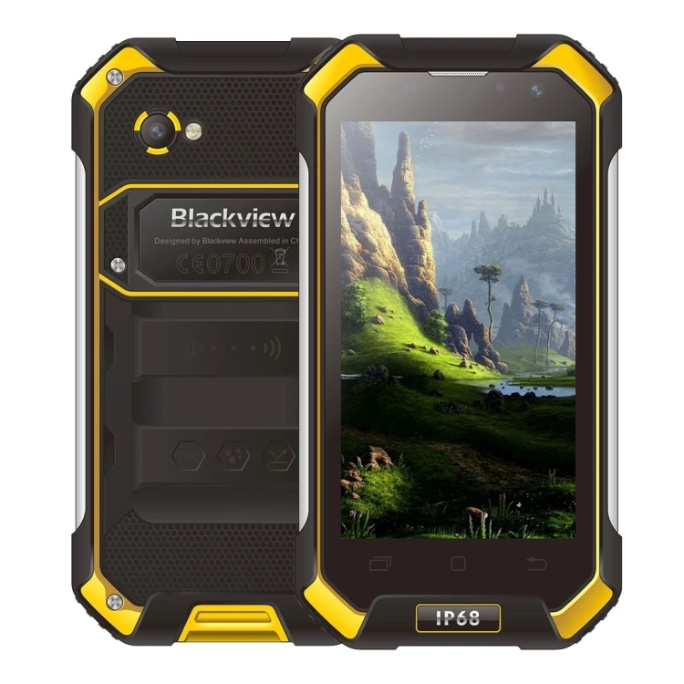 

High Quality Blackview BV6000 Unlocked Cell Phone 3GB+32GB IP68 Waterproof Dustproof Shockproof Rugged Phone Mobile Phones 4G, Black yellow red green
