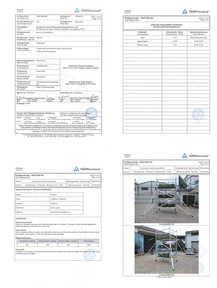 China manufacturer top grade aluminum mini mobile construction scaffold