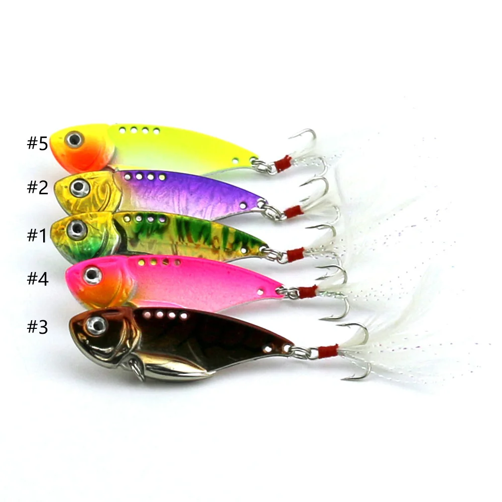 

new Blade Lure metal fishing lures Fresh/Shallow Feathers Walleye Crappie swinger fly fishing hooks Tackle free shipping