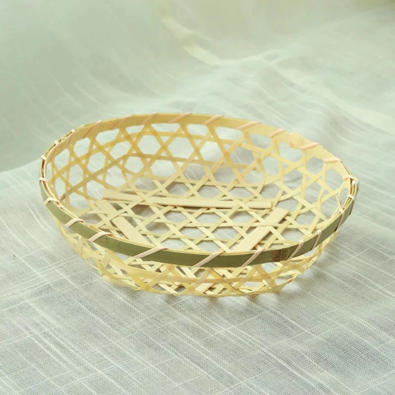 Factory Direct Price Bamboo Woven Bread Basket Food Storage Bamboo