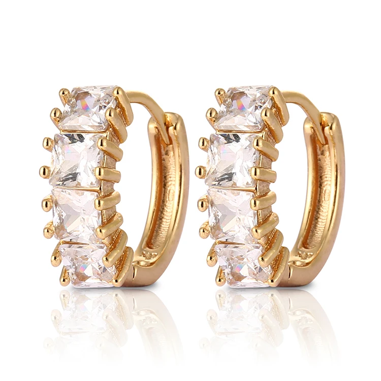 

2018 Fashion Jewelry New Design 18k Gold Plated Huggice Earring for Women, N/a