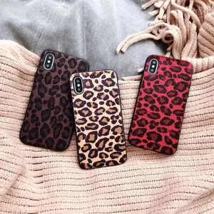 High quality TPU+PC Leopard print cell phone case for iphone X case phone cover