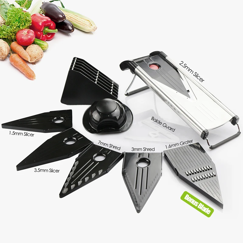 304 Stainless Steel Slicer V Shaped Multi Slicer With 5 Blades Hand