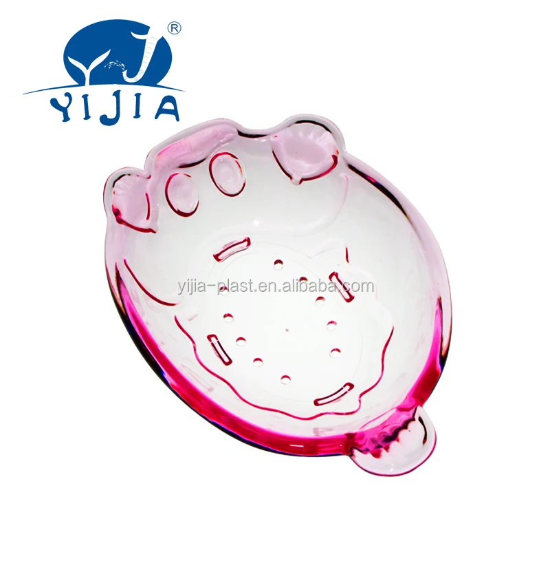 
Hot Sale Animal And Vegetable Shape Clear PS Soap Dish 
