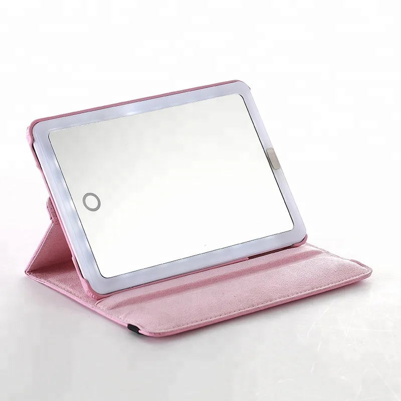 

30 led lights flat tablet cosmetic mirror with touch sensor Ipad led mirror, Customized pantone color
