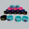 Customized Size / Logo debossed to fill color logo silicone vape band /finger ring for gift