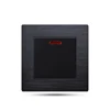 FIKO wall 1 gang 1 way 20A switch with indicator high-power black aluminum wire-drawing power Curved plane switch