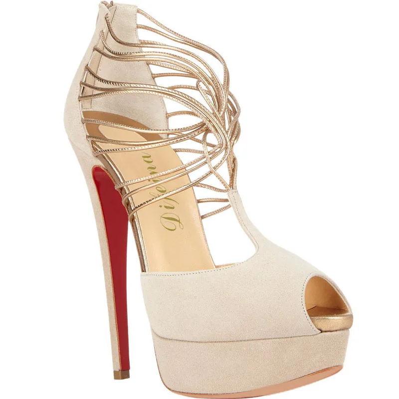 cream colored high heels