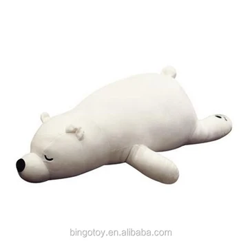 White Throw Pillows Soft Plush Polar Bear Stuffed Animal Shaped