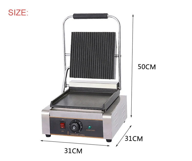 GRILL ELÉCTRICO PROFESIONAL COMPACTO PLACA 240x240 MM PG-811