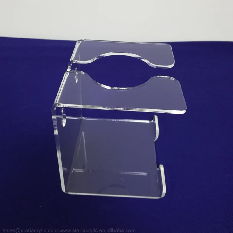 Acrylic Shampoo Bottle Holder Wall Mount Body Lotion Clear Antiseptic