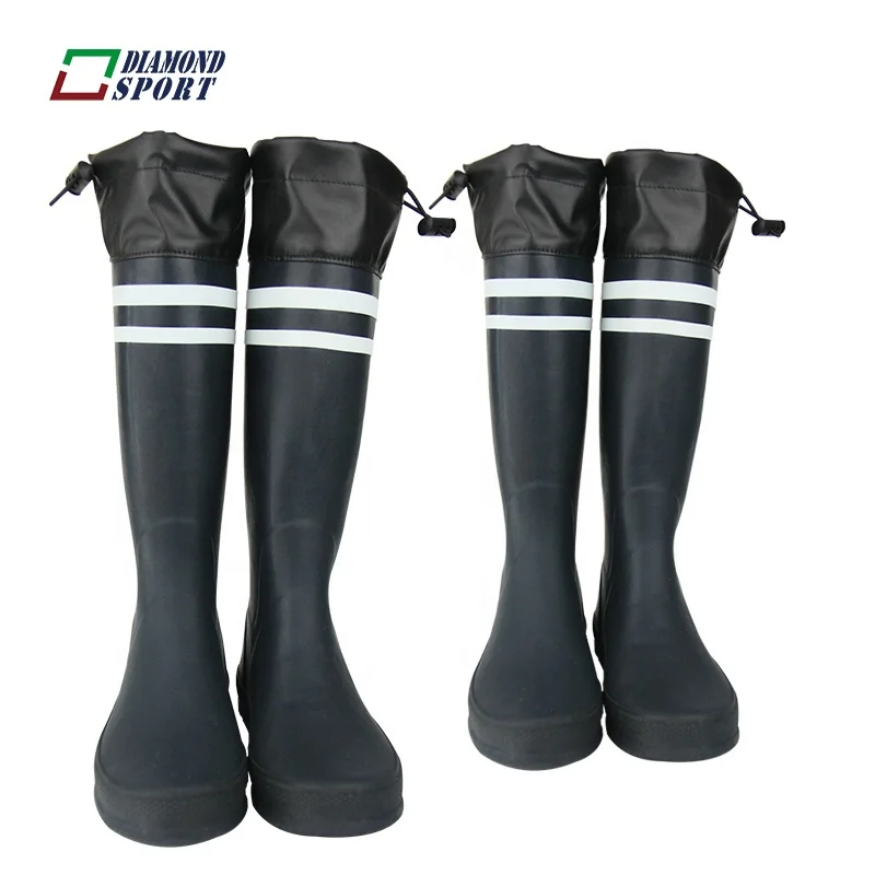 
Hot sales ss/aw ladies knee rubber rain boot fold wellies 
