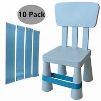 

10 pack rubber flexible seating resistance bouncy fidget chair kick bands for students