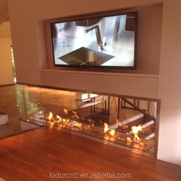 China 1200x250x235mm inteligente alcohol chimenea insertar calentador