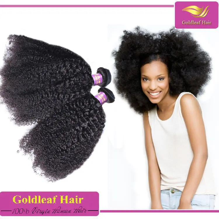 New Products 2016 Afro Style Hair Extension Real Malaysian Natural Afro