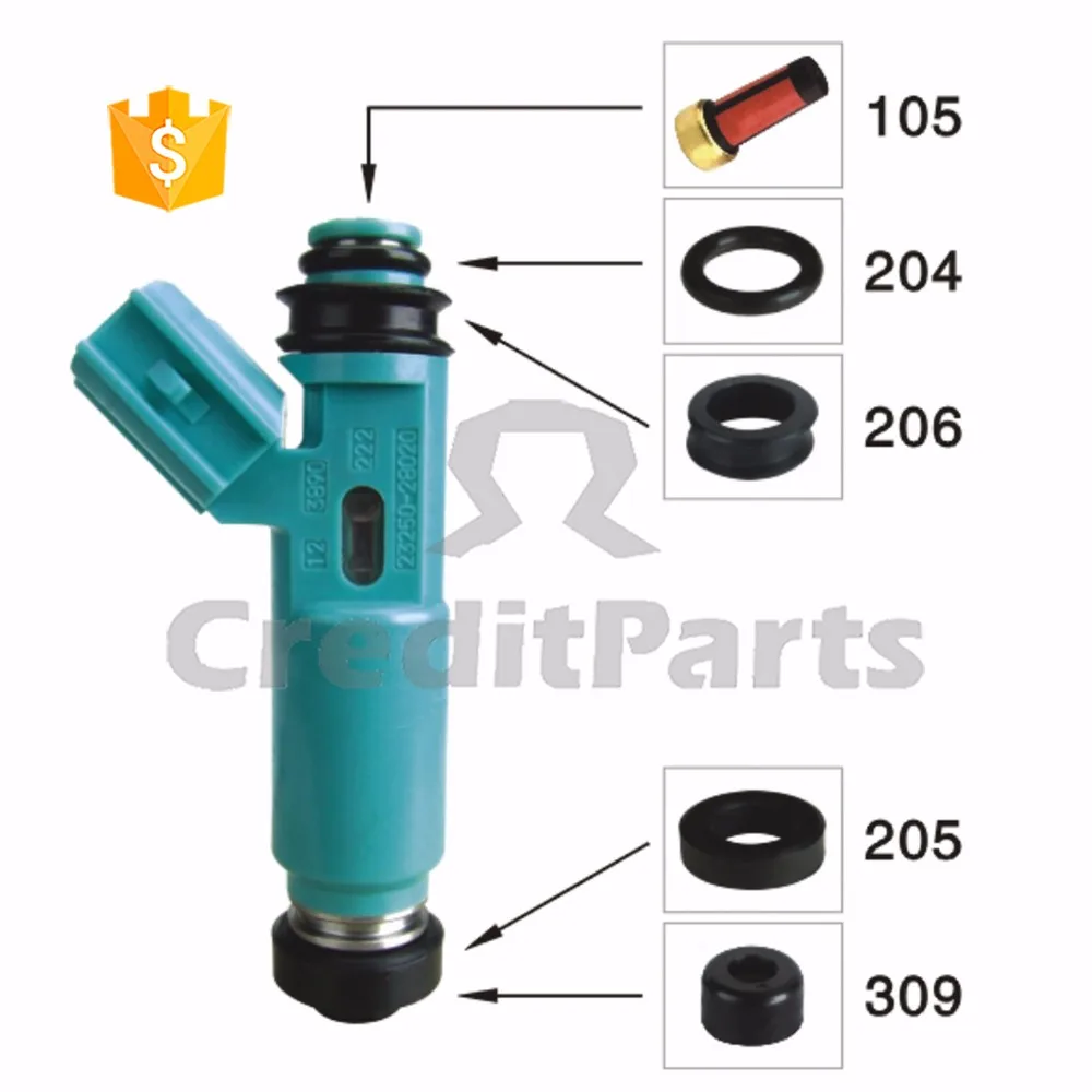 Fuel Injector Repair Service Kits Includes Filter,Oring And Pintle Cap