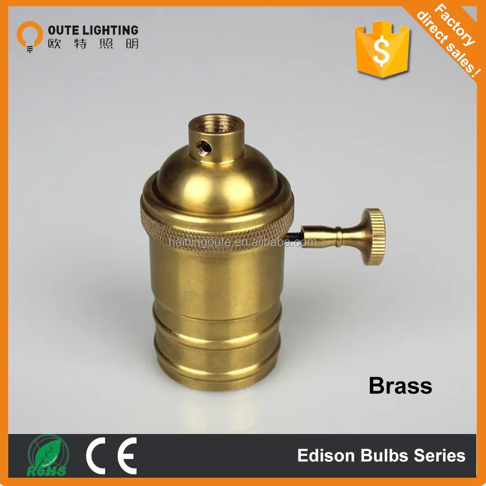 E27 Brass Aluminum Lamp Holder Edison Lamp Socket Vintage Bulb Holder