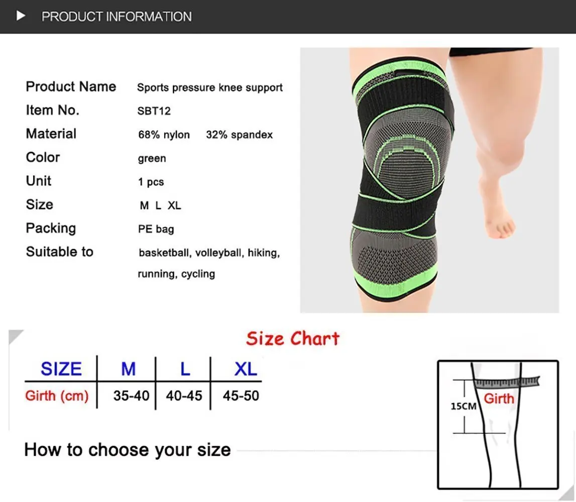 Amazon hot selling knee sleeve customized for basketball sports knee pads and new design knee brace