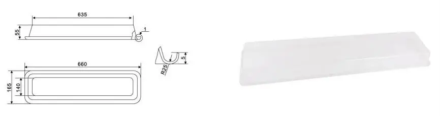 hight quality660* 165mm plastic Marine Pendant Light lamp fixture cover