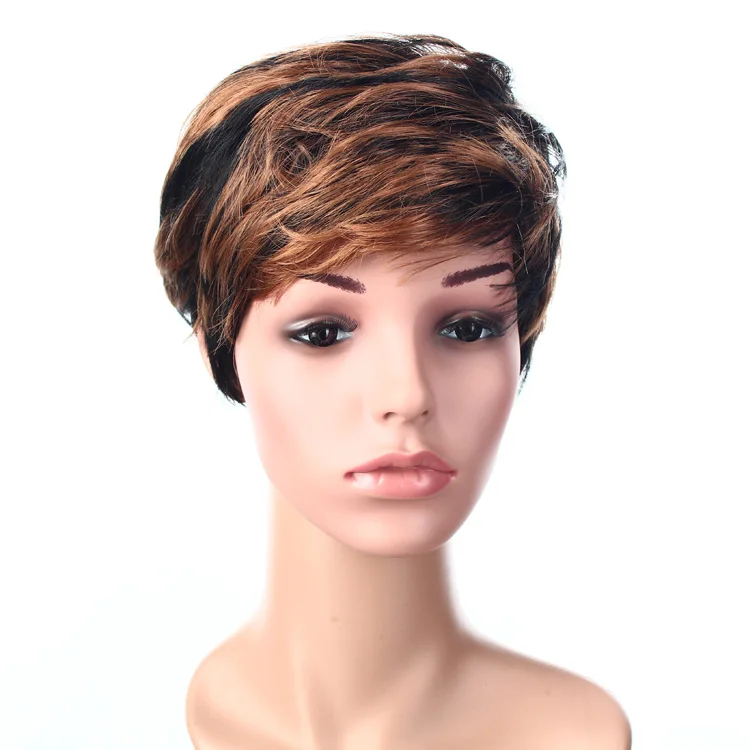 

Fashion Short Synthetic Wig for Black Women, 1 1b 2 4;mix color
