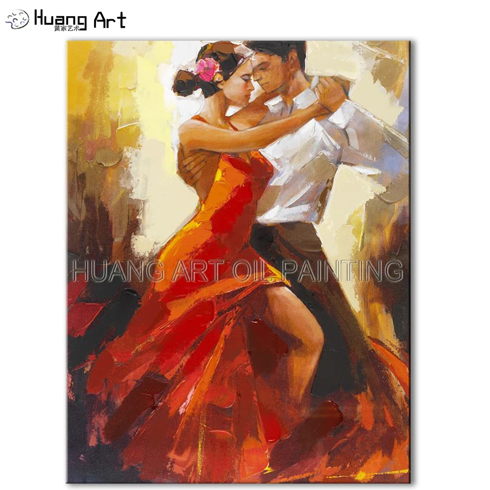 Handmade Tango Oil Painting on