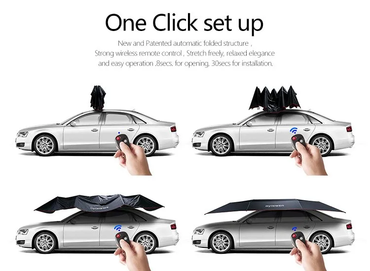 portable automatic car sun shade umbrella package