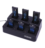 

Customizable replaceable slot type 6 way multi unit intelligent charger for walkie talkie battery