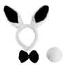 SEQUIN BUNNY EARS FANCY DRESS HEADBAND BOW TIE TAIL HEN NIGHT COSTUME ACCESSORY AD651