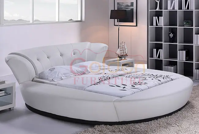 white king size modern and elegant round bed 6820# - buy king size  bed,white round bed,round bed product on alibaba