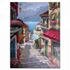 Handmade romantic house thomas kinkade oil painting