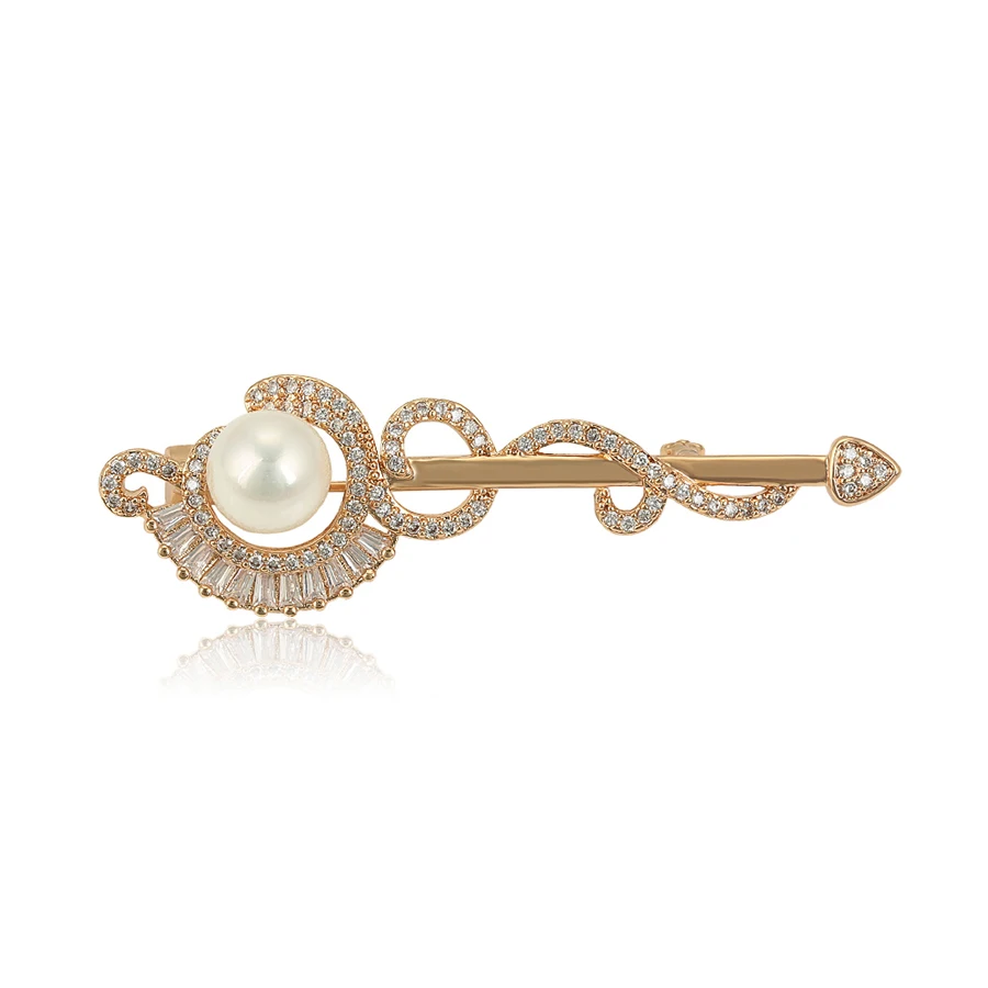 

brooches 335 Xuping fashion gold women jewelry simple design pearl brooch jewelry