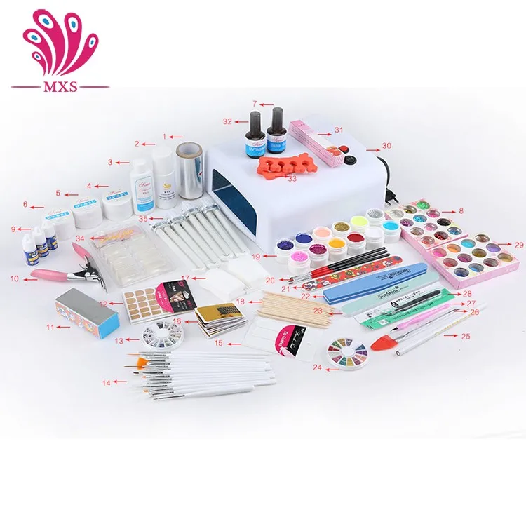 

Nail Art Manicures Nail Art Kit Acrylic Powder Tips Tool Pedicure Kit H005, N/a