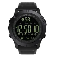

Spovan Men's Watches 50M Waterproof Bluetooth Smart Control Digital Wrist Watches for Men Passometer Sport Digital Clock LED New