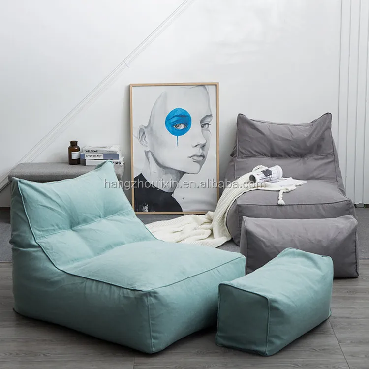 Bean Bag Modern Home Chaise Lounge Sofa With An Ottoman,Bean Bag Chair