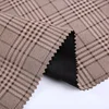 Eco friendly interlock plaid foil polyester suede wholesale fabric for russia market