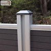 Aluminium fence post wood plastic composite fence panels wpc garden fence