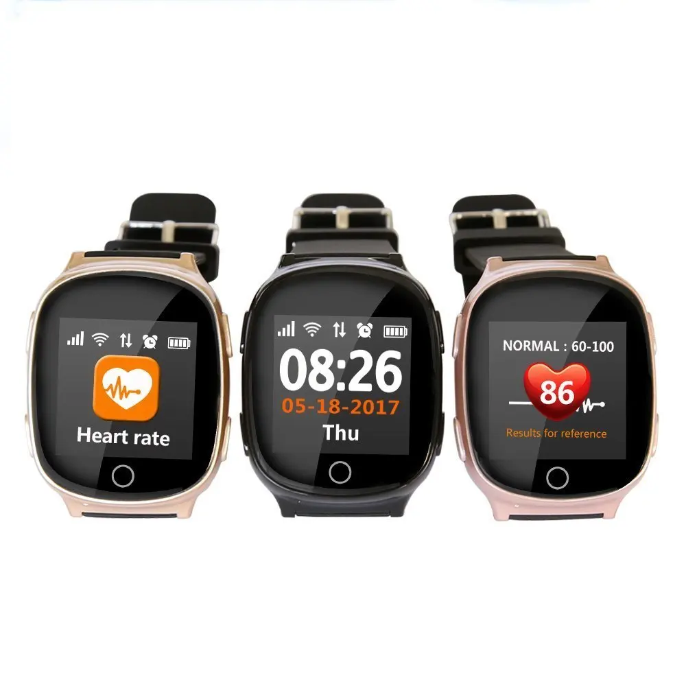 

2019 Cheap D100 Wifi Gps Tracking elderly smart watch for old man With Heart monitor fall-down alarm Anti-lost function, N/a