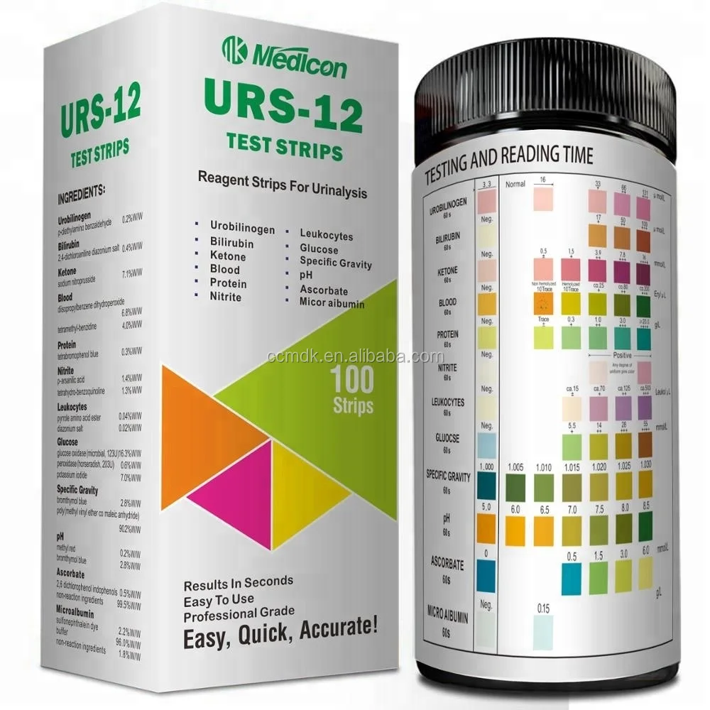 Urine Test Strip Urine Reagent Dipstick 12 Parameter Buy Urs12 Urine