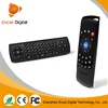 Exclusive design 2.4G air mouse RF RCU with 6 Axis Gyroscope key value learning function,full keyboard air mouse