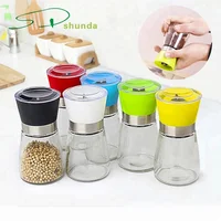 

Wholesale New product 180ml Shakers Ceramic Adjustable Ceramic Easy to Fill Salt Manual Pepper Grinder