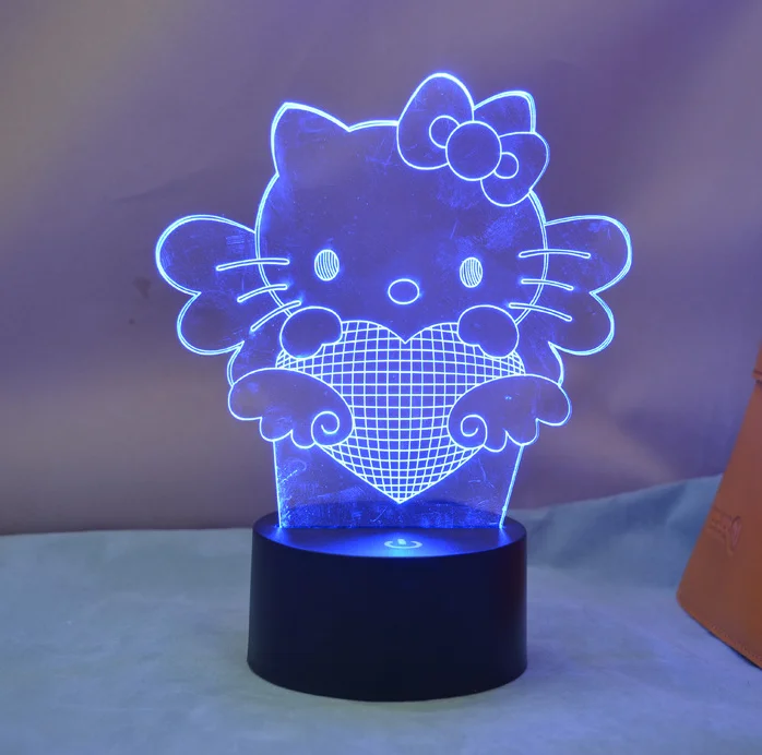 3d светильник хеллоу китти. светильник китти. светильник китти. светильник хелло китти. 3d лампа хелло китти.