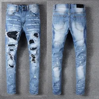 

OEM FOG skinny distressed diamond dropshipping stock jeans